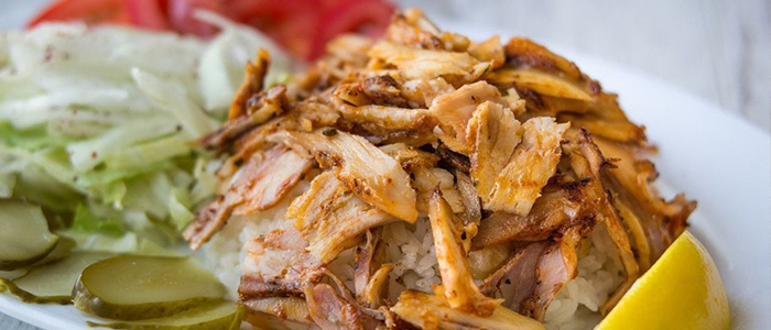 Portion Of Chicken Doner Meat Kebab  Small 